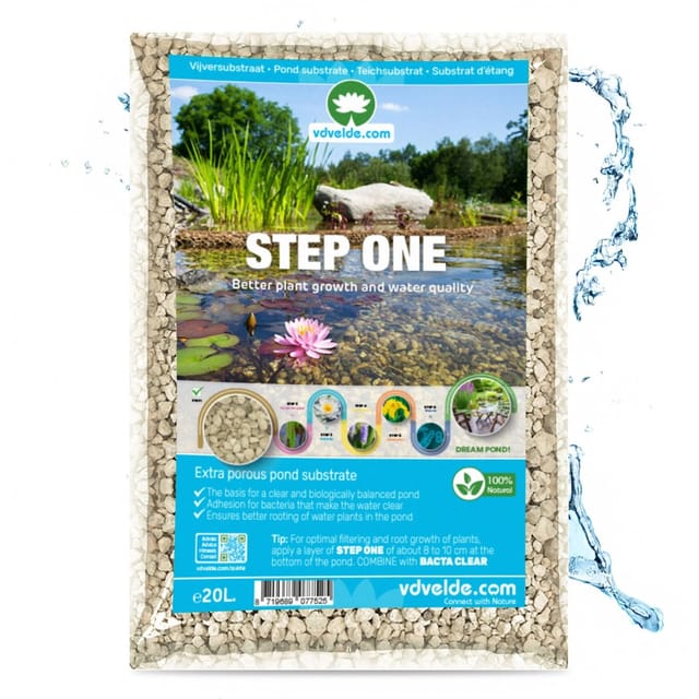 Vdvelde STEP ONE Teichsubstrat 20L Filtersubstrat Für Wasserpflanzen Statt Kies