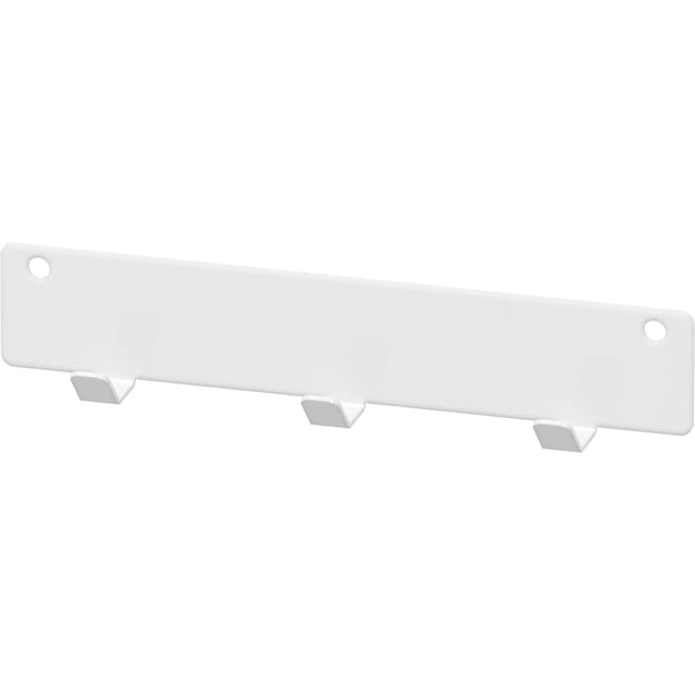 Vauth-Sagel Hakenleiste Add Hook Leiste mit Haken 3-fach 216 mm Seitlich Stahlblech Weiß