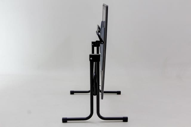 Fritz Müller Metallwarenfabrik GmbH Gartentisch dark slate 120 x 80 cm HPL Klapptisch wetterfest klappbar (Spar-Set, 1-St., 1 Tisch), klappbar mit HPL Platte Made in Germany