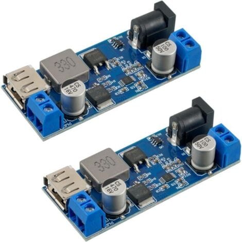 Dc-abwärtswandlermodul: 6 V, 9 V, 12 V, 24 V Dc Auf 5 V Dc, 5 A Dc-abwärtswandler 5 V–5,3 V / 5,2 V, 3,5–6 A Spannungsreglermodul Mit Dualer Ausgangsspannung (2 Stück Pro Packung)