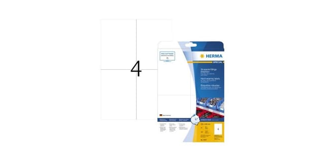 Herma Strap.-fäh. Etik. 105x148 25 Blatt Din A4 100 Stück 4697