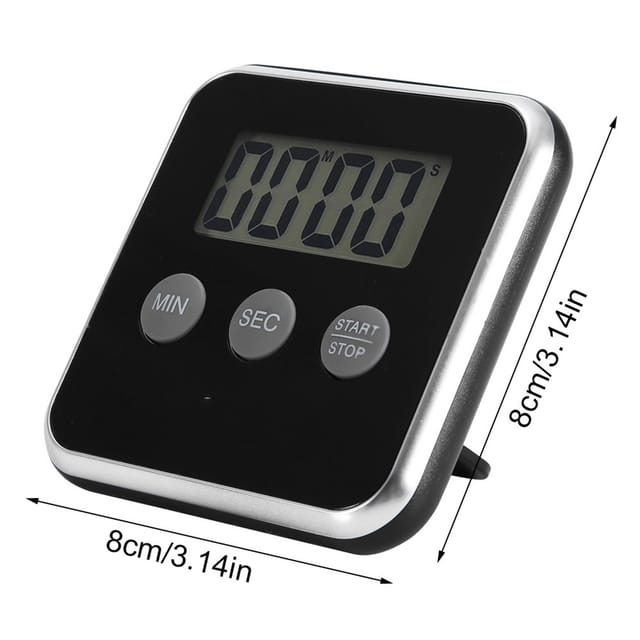 Magnetischer Mini-küchentimer Mit Akustischem Alarm Chroma Modell Km-t8 Großes Lcd-display Abs, 8 Cm Durchmesser, Aaa-batterie