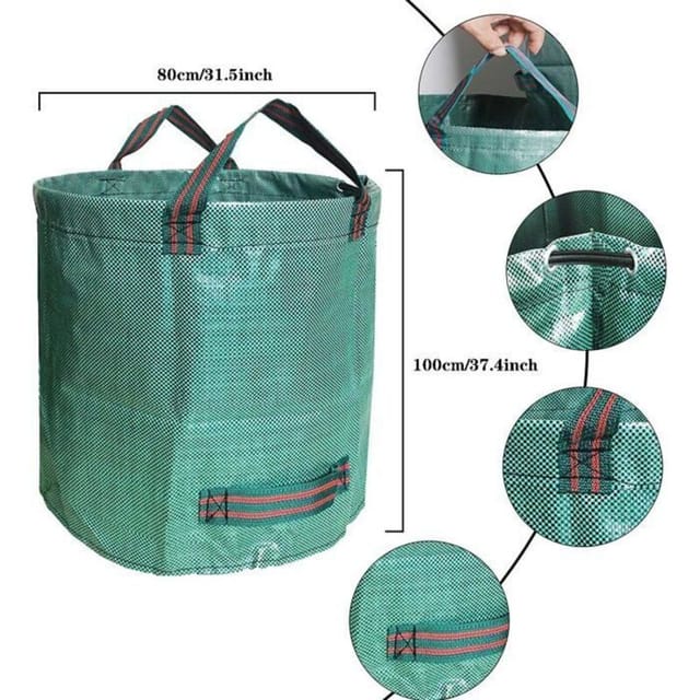 Set Mit 3 X 500-liter-gartensäcken Aus Strapazierfähigem Pp. Ideal Für Grünabfälle, Stabil Und Langlebig.