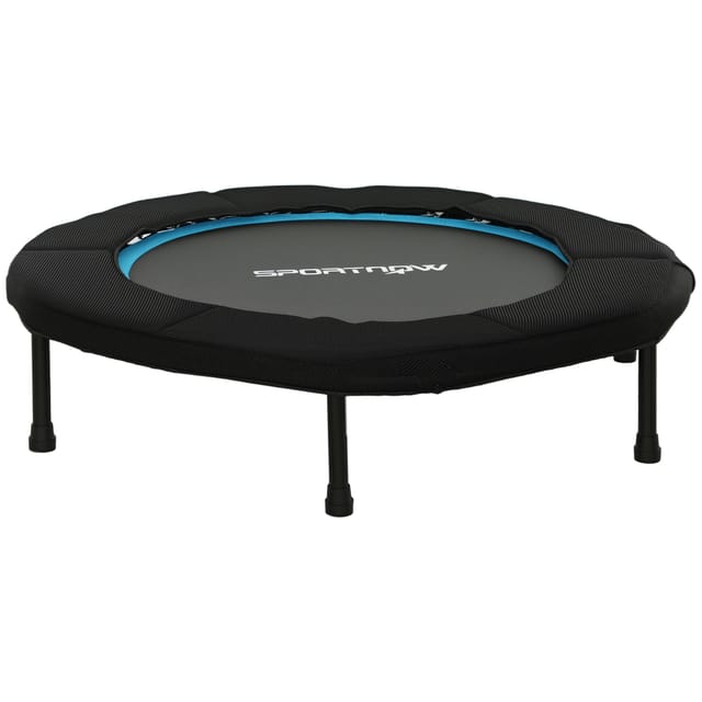 Fitness-trampolin Ø102 Cm, Faltbar, Mit Rutschfestem Stahlrahmen, 100 Kg Belastbarkeit, Blau