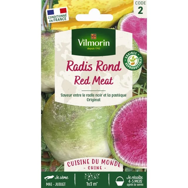 Samen Vilmorin Red Meat Süßer Geschmack Herkunft Japan 8 Cm