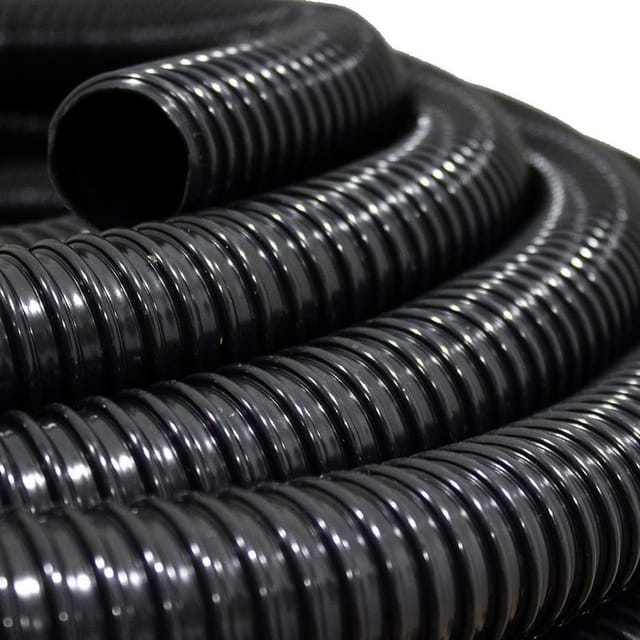 Huggy Hoses – 25 Mm Spiralpumpenschlauch – 10 Meter Länge – Uv-beständiges Schwarzes Pvc – Für Teichpumpen Und Filter