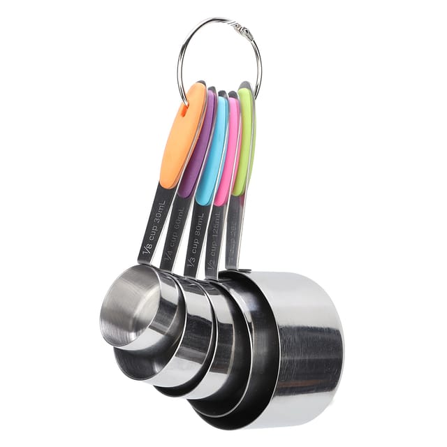 Set Mit 5 Messbechern Aus Edelstahl Zum Backen Und Kochen