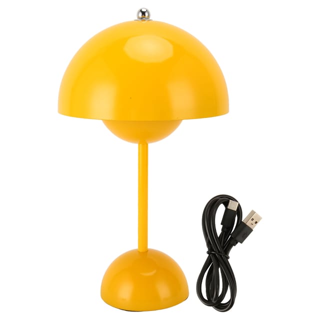 Vintage Wiederaufladbare Kabellose Led-nachttischlampe, Gelbes Umgebungslicht Für Das Schlafzimmer