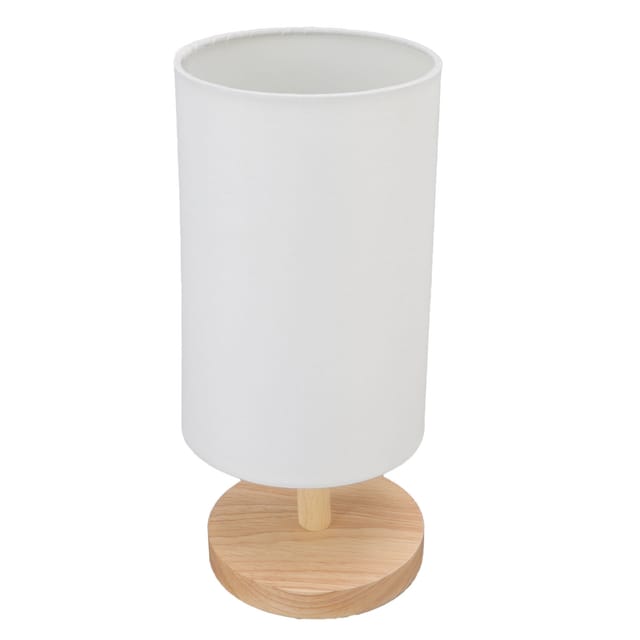 Retro-led-nachttischlampe Aus Stoff Und Holz, Verstellbar Für Das Schlafzimmer