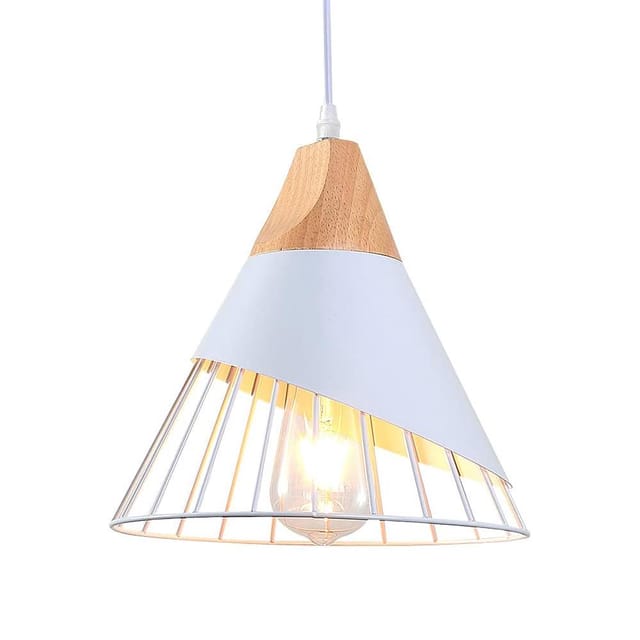 Verstellbare Weiße Pendelleuchte Für Kücheninseln, Industrielle Holzleuchte Für Esszimmer, Wohnzimmer, Schlafzimmer, Flur Oder Bar.