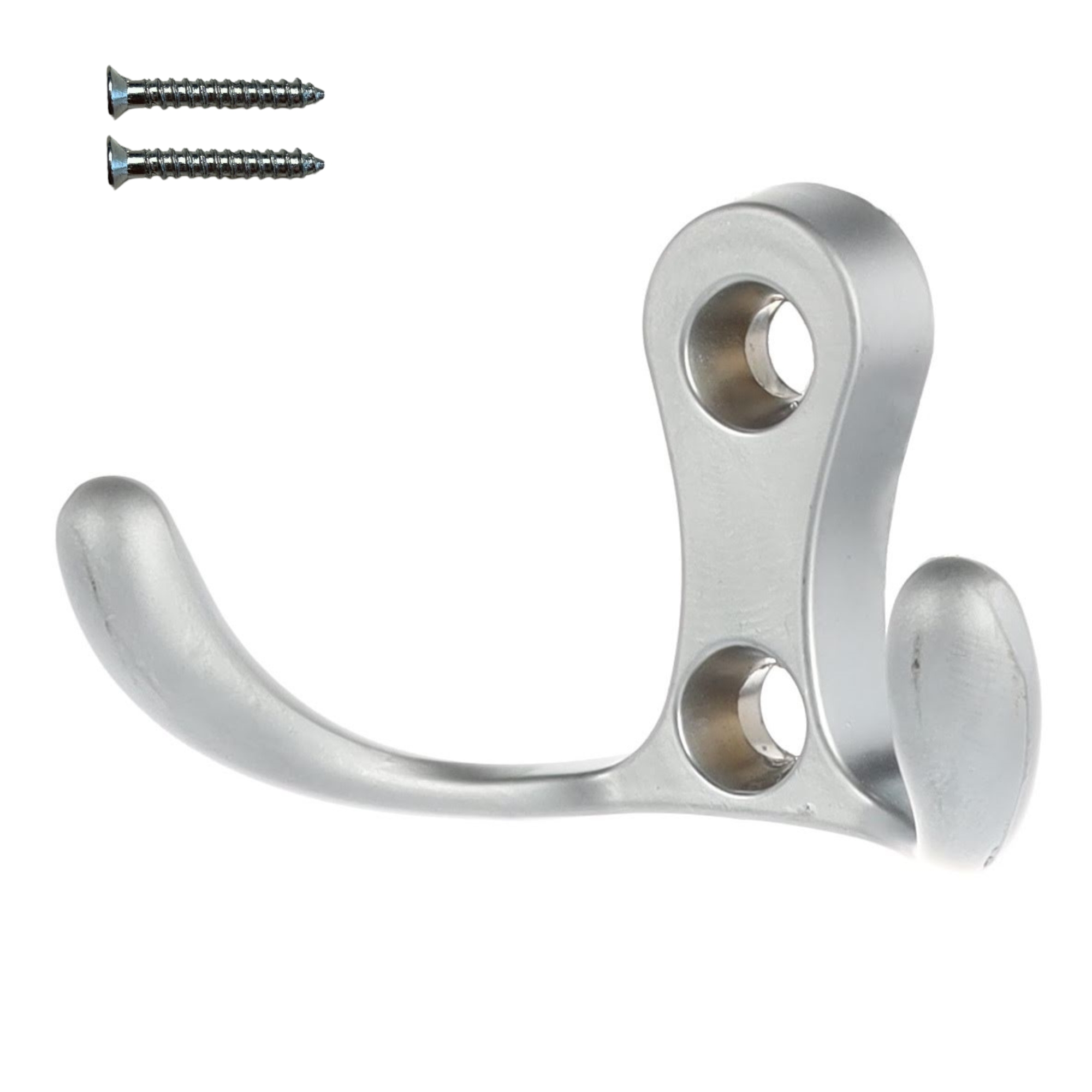 Wandhaken Aus Mattem Chrom Mit Zwei Haken Xv02