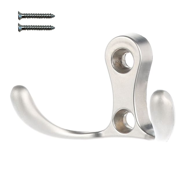 Wandhaken Aus Mattem Nickel Mit Zwei Haken Xv02