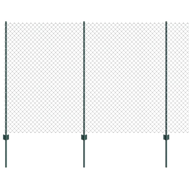 Maison Exclusive - Maschendrahtzaun Mit Pfosten 10 X 1,5 M Pvc-be