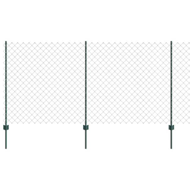 Maison Exclusive - Maschendrahtzaun Mit Pfosten 25 X 1,2 M Pvc-be