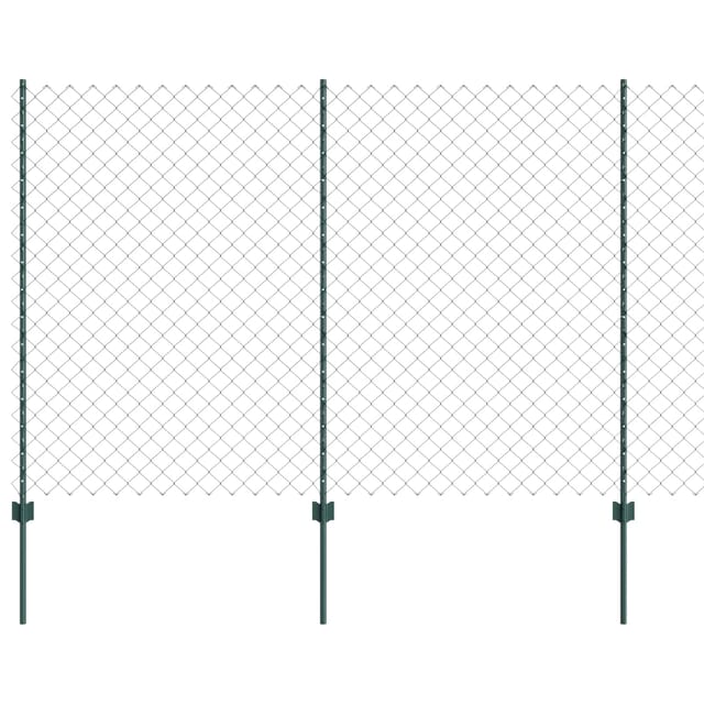 Maison Exclusive - Maschendrahtzaun Mit Pfosten 25 X 1,6 M Pvc-be