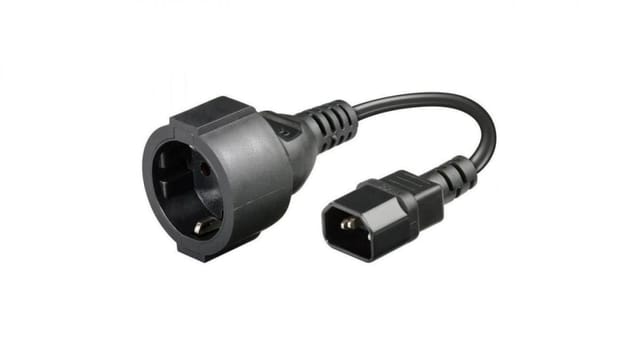 Iec320 C14 Auf Schuko F-buchse Netzadapter 23 Cm