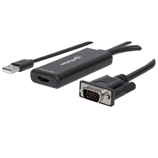 Manhattan Vga Und Usb Auf Hdmi Konverter Konvertiert Die Analogen Signale Vga-video Und Usb-audio In