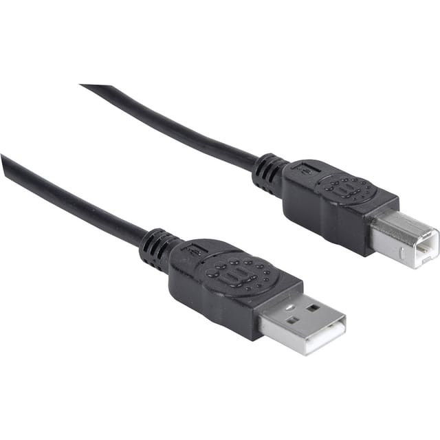 Usb-kabel Usb 2.0 Usb-a Stecker, Usb-b Stecker 5.00 M Schwarz 337779 - Manhattan