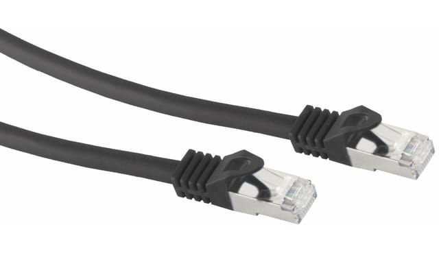 S-impuls Rj45 Patchkabel S/ftp (pimf), M. Cat.7 Rohkabel, 7,5 M, Schwarz