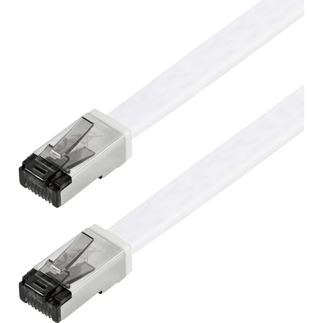 Maxtrack Ti56-10l Rj45 Patchkabel Cat 8.1 U/ftp 10 M Weiß Flach 1 St.