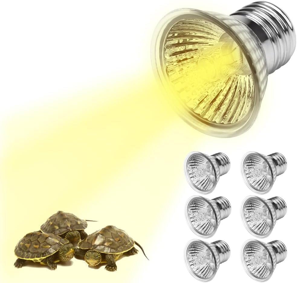 25-watt-wärmelampen Für Schildkröten, 6er-pack E27 Uva/uvb-lampen, Halogen-wärmelampen Für Schildkröten, Reptilien-wärmelampen E27, Für Reptilien, Bartagamen, Echsen, Schlangen