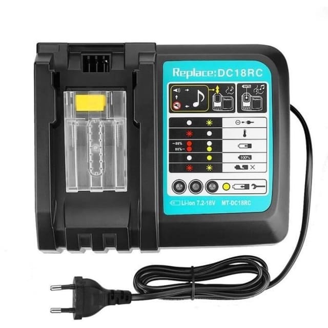 (schwarz) Dc18ra Dc18rc Akkuladegerät – 7,2 V Bis 18 V – Led-anzeige – Kühlsystem