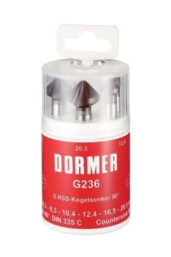 Kegelsenkersatz Din 335c 90grad Nr.5 6,3-20,5mm Hss Tialn 6-tlg.runddose Dormer