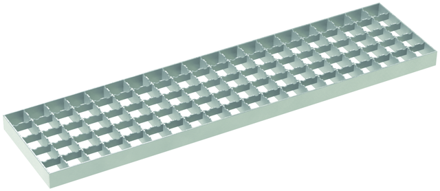 Kastenrinne Typ125,maschenrost, 1m,a15,1.4301, Rutschhemmend