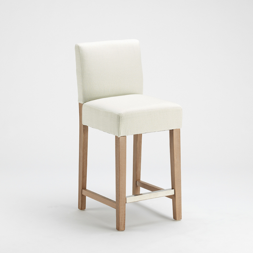 Holzbar Und Küchenhocker Aus 63cm Höhe Design Comfort L - Shabby Weiß