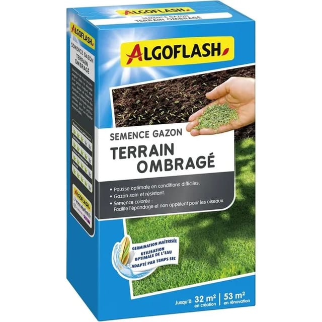 Samen Algoflash Semence Gazon Terrain Ombragé 800g Schatten