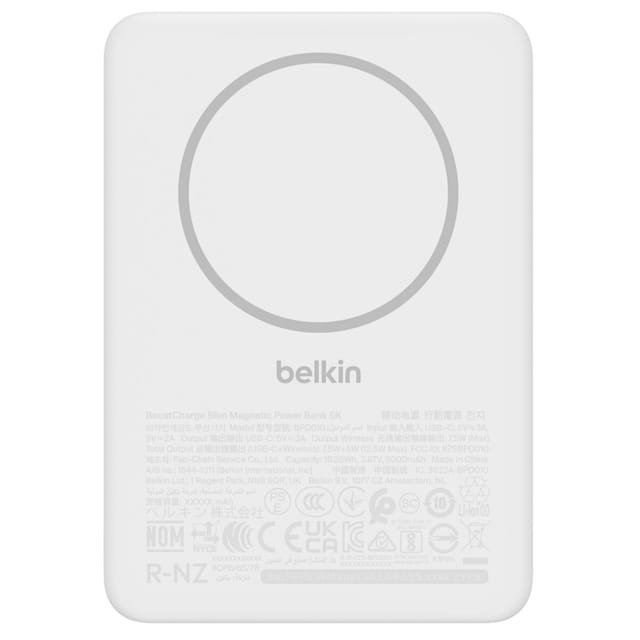 Belkin Bpd010hqwh 5000 Mah Kabelloses Aufladen Weiß