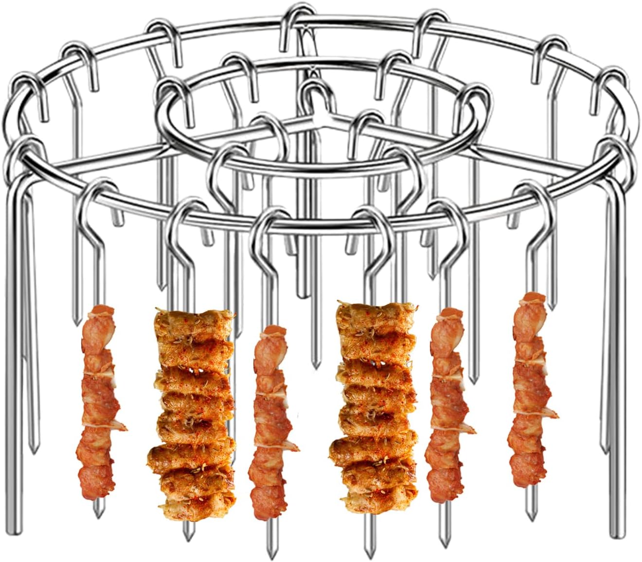 Edelstahl-luftfritteuse – Luftfritteusen-bbq-set Airfryer Bbq-stick-zubehör Fleischspieße Edelstahl – Grillzubehör Für Hobbyköche