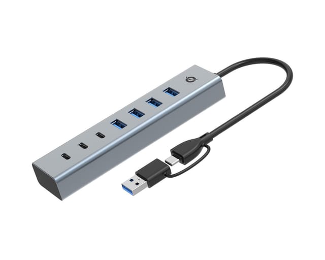 Conceptronic Hubbies20g Hub Usb-c 3.2 Gen 1 5 Gbit/s Grau