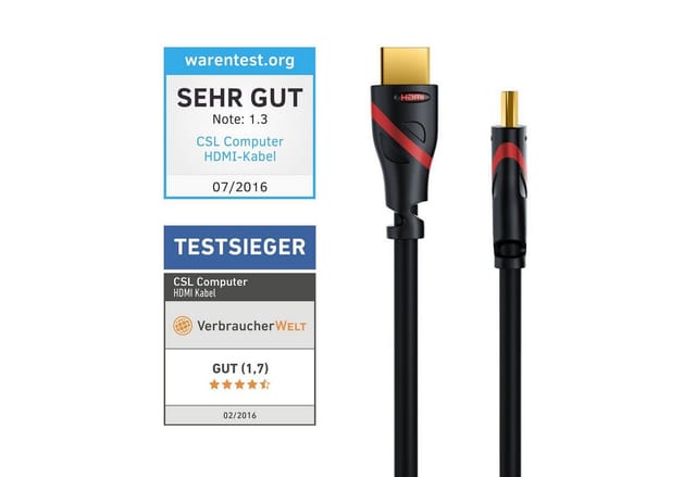 Csl 8k Hdmi Kabel 2.1, 4k Ultra Hd, Uhd, Full Hd, 3d, Arc, High Speed Mit Ethernet, Hdmi Typ A - 0,25m