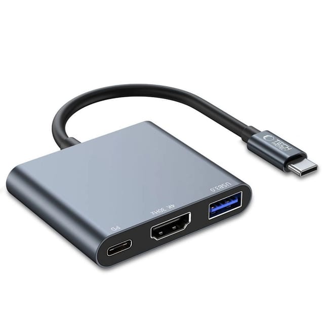 Tech-protect V1-hub-adapter 3-in-1 Grau