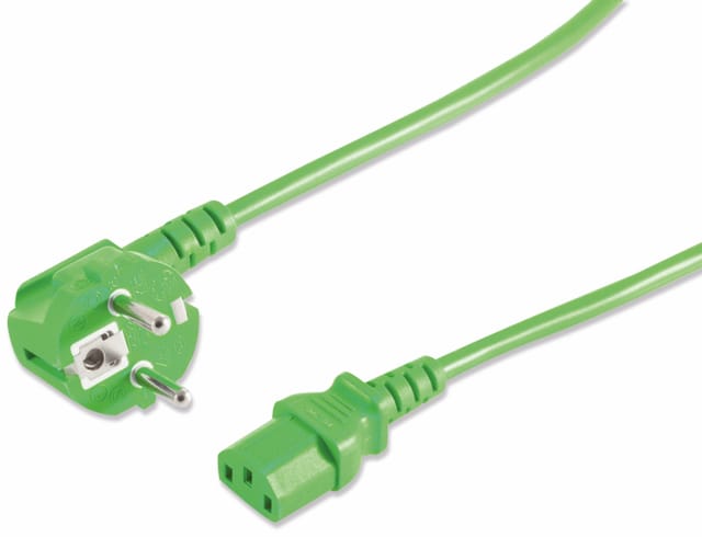S-impuls Kaltgerätekabel, Grün, 5 M