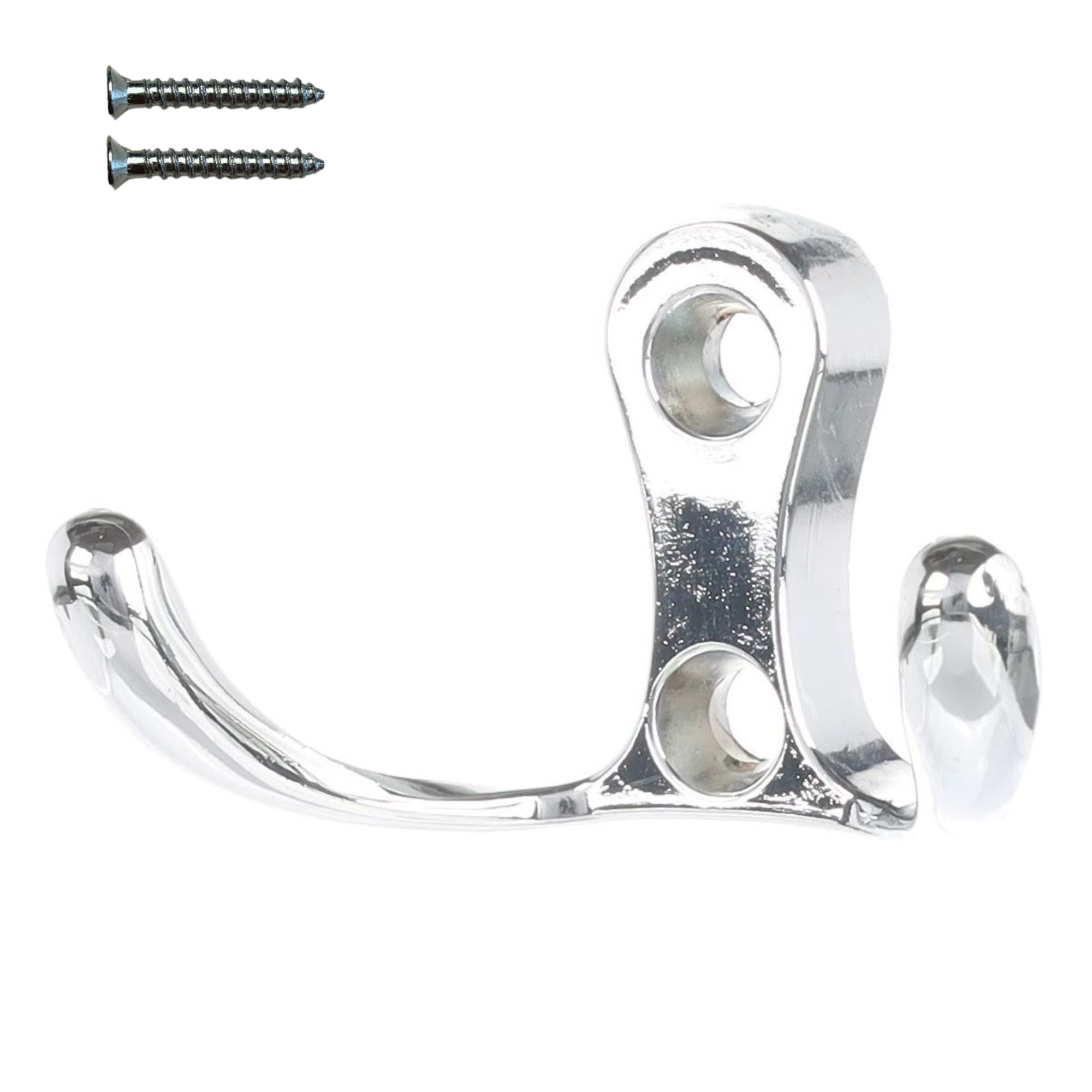 Wandhaken Aus Poliertem Chrom Mit Zwei Haken Xv02