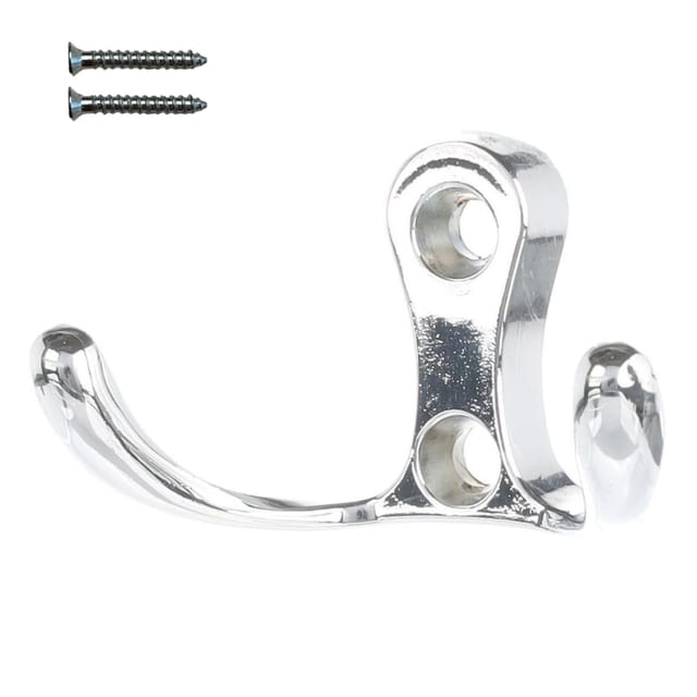 Wandhaken Aus Poliertem Chrom Mit Zwei Haken Xv02