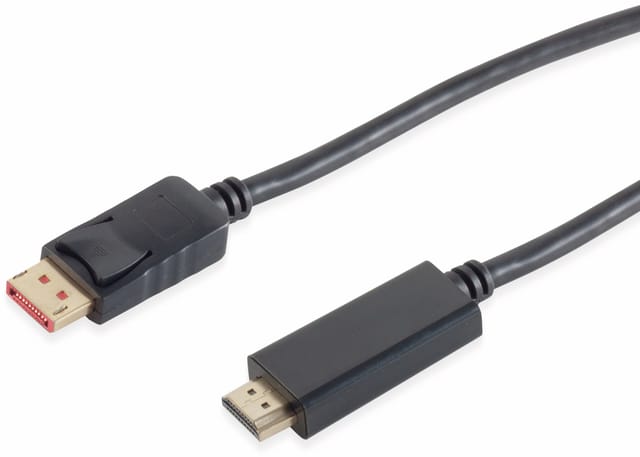 S-impuls 1.4 Displayport-kabel, Dp/hdmi, Stecker/stecker, 4k, 5,0 M