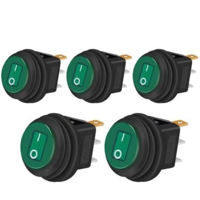 5 Pièces Interrupteur À Bascule Étanche 12v 20a On/off 3 Broches 2 Positions Commutateur À Bascule Indicateur Led Pour Voiture Camion Bateau Appareils Électroménagers