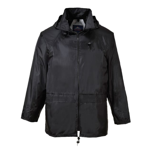 Portwest Klassische Regenjacke Schwarz Xxl