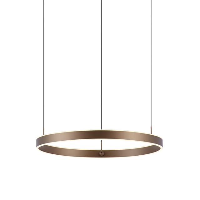 Qazqa Design-hängeleuchte Dunkelbronze 3-stufen-dimmbar - Titmus