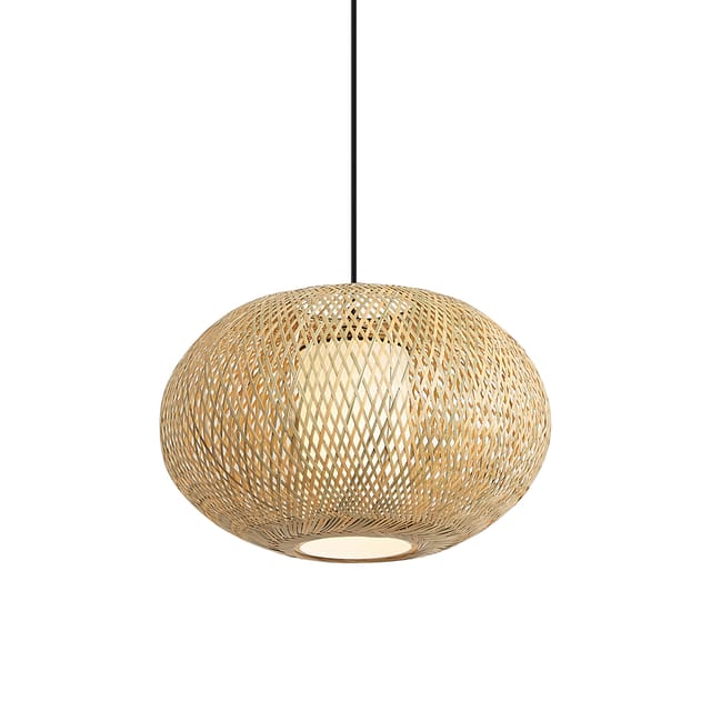 Qazqa Japandi Hängelampe Bambus 50cm Ip44 - Moana