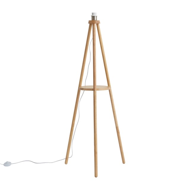 Qazqa Skandinavische Stativ-stehlampe Holz - Lou