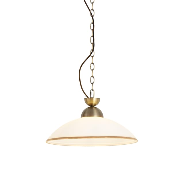 Qazqa Klassische Pendelleuchte Bronze Mit Opalglas - Katarina