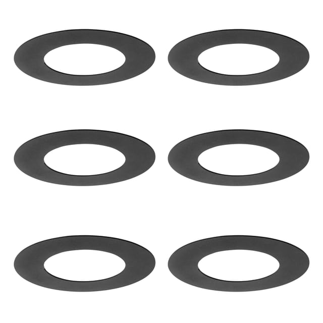 Qazqa 6er-set Schwarze Abstandshalter Für Einbaustrahler 7,5 - 13