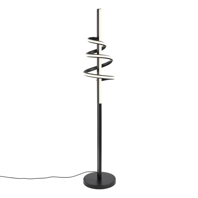 Qazqa Design-stehleuchte Schwarz Inkl. Dimmbarer Led Und