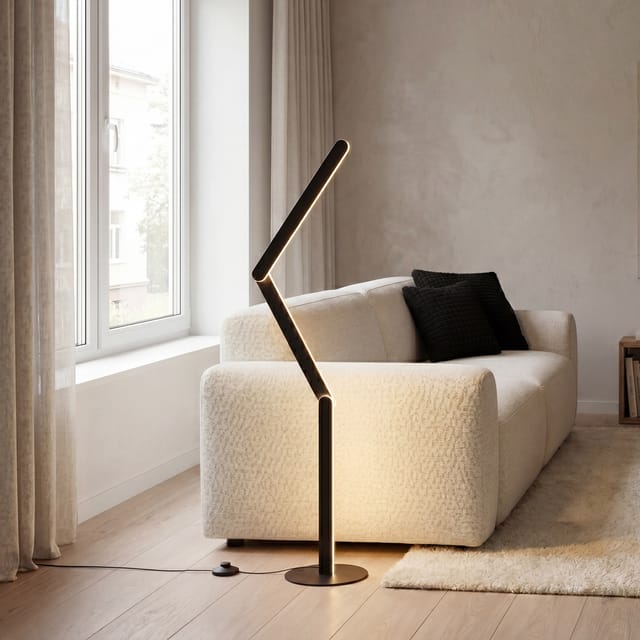 Qazqa Design-stehleuchte Schwarz Inkl. Led 3-stufen-dimmbar -