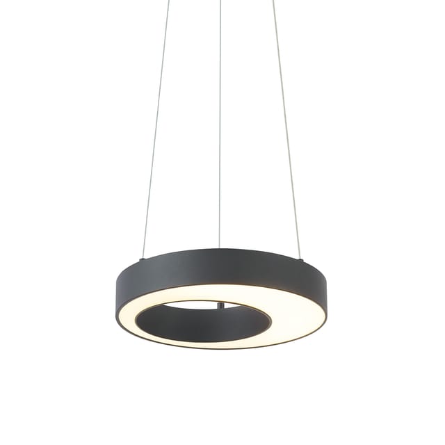Qazqa Moderne Hängelampe Schwarz 35cm 3-stufen-dimmbar - Organici