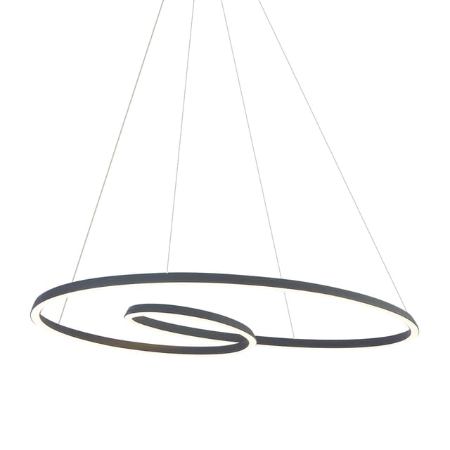 Qazqa Skandinavische Hängelampe Schwarz 110cm Inkl. Led